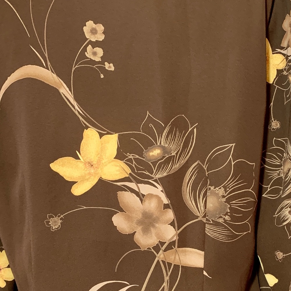 Vintage 1970's Brown Floral Blouse - Picture 8 of 12